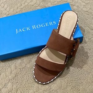 NWT Jack Rogers Maisy Sandal in mocha, size 8.5.